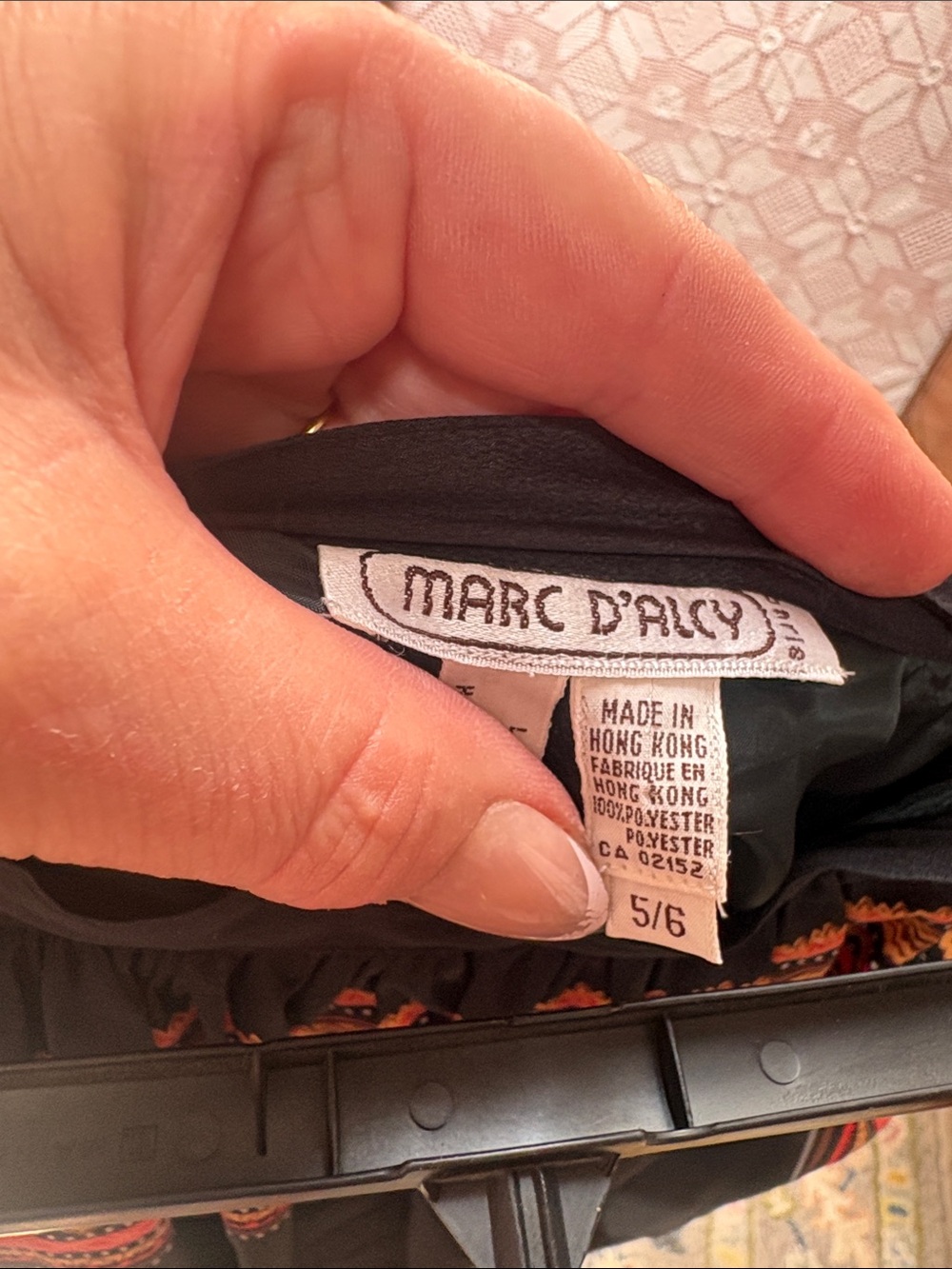 Vintage Marc D’Arcy Border Print Midi Skirt Size XS - Picture 10 of 10
